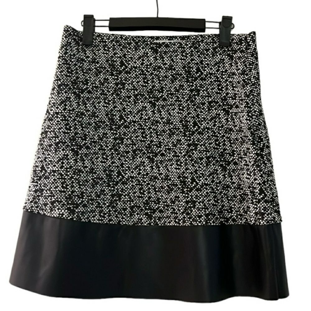 NWOT Michael Kors Black White Tweed Skirt Sz S
